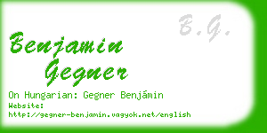 benjamin gegner business card